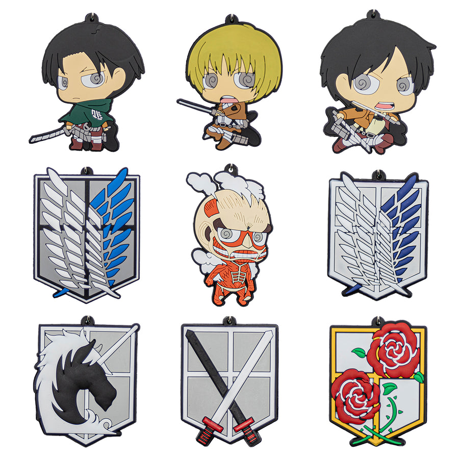 New The survey Corps Attack On Titan Anime Manga Toy Backpack Keychain Bag little figure tag