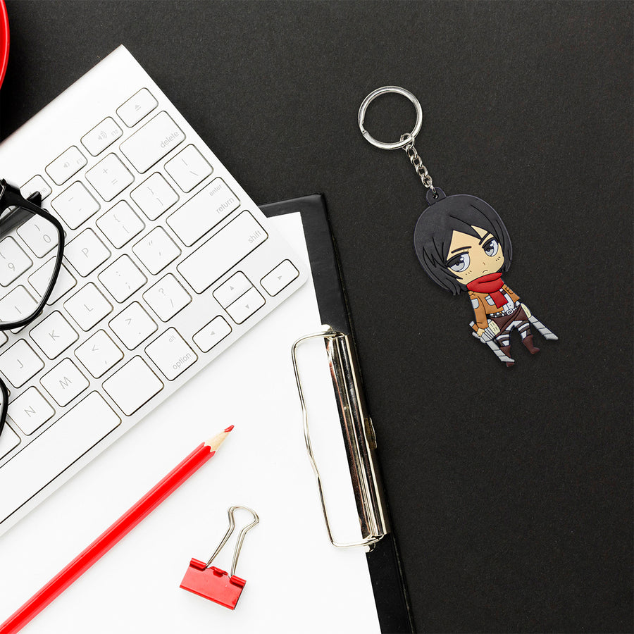 New Mikasa nAttack On Titan Anime Manga Toy Backpack Keychain Bag little figure tag