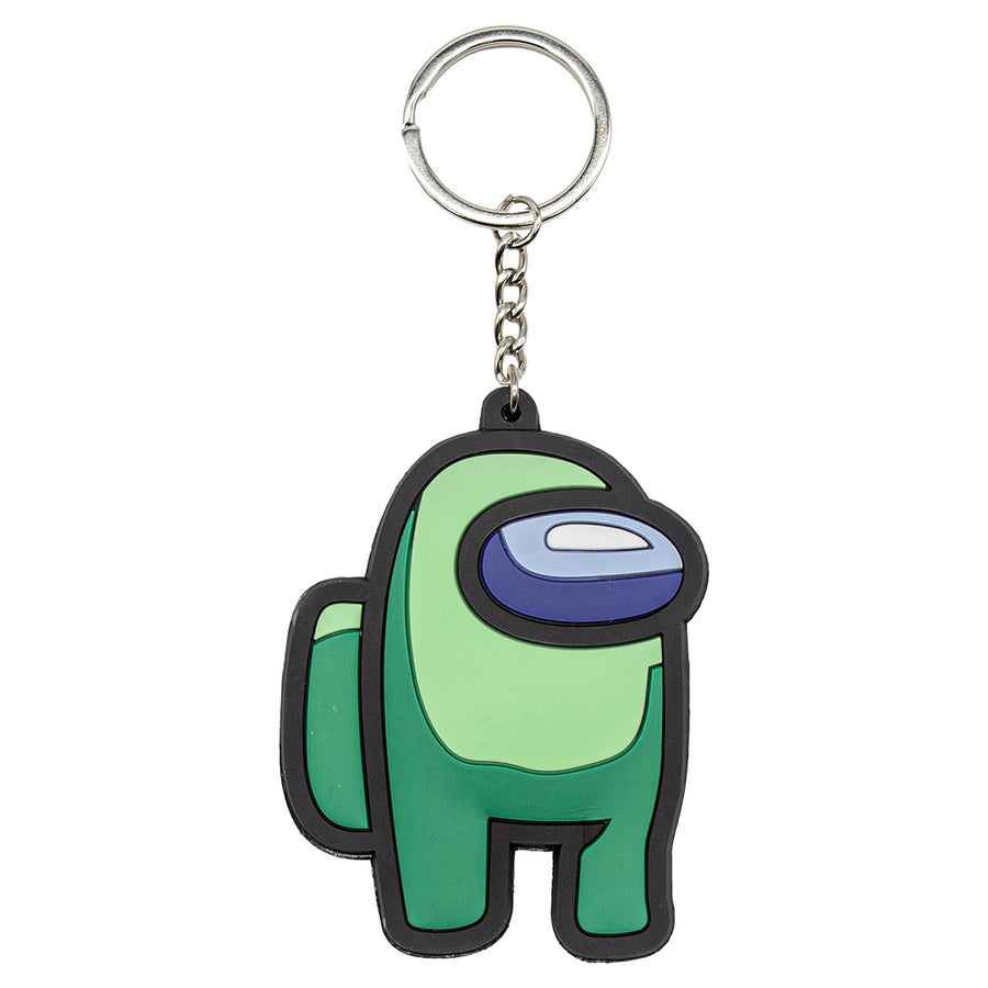 New Green Among Us Video Game Toy Backpack Keychain Bag little figure tag
