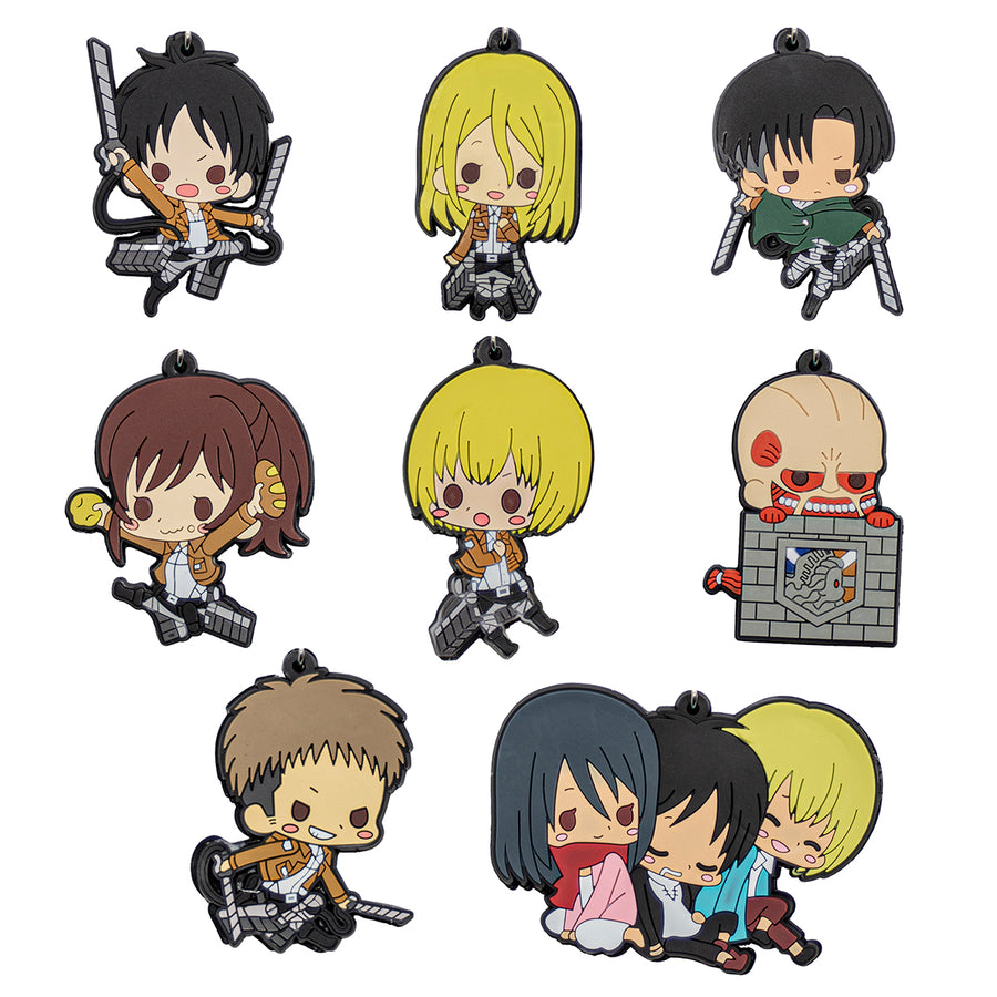 New Eren Yeager Attack On Titan Anime Manga Toy Backpack Keychain Bag little figure tag
