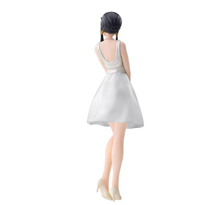 NINJAMO Yor Forger with White Party Dress Decorative Desk Figure from The Anime Family Spy Suitcase Figurine 7.48" in