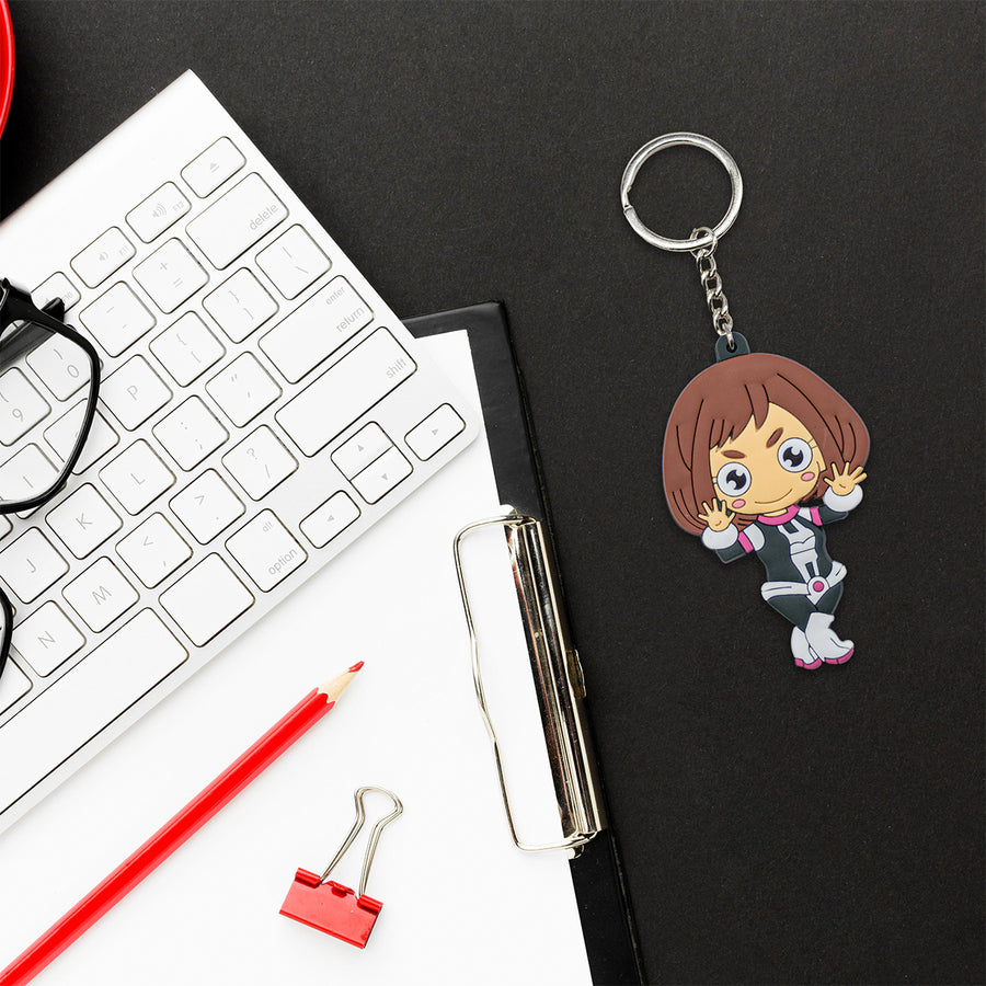 New Ochako Uraraka My Hero Academia Anime Manga Japanese Series Toy Backpack Keychain Bag little figure tag